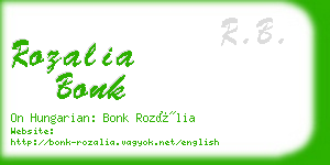 rozalia bonk business card